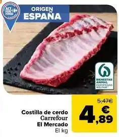 Carrefour Market Carrefour - costilla de cerdo el mercado oferta
