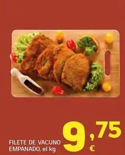 HiperDino Filete de vacuno empanado oferta