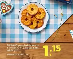 HiperDino Elephant - pretez miel mostaza o tomate, sesamo o con sal oferta