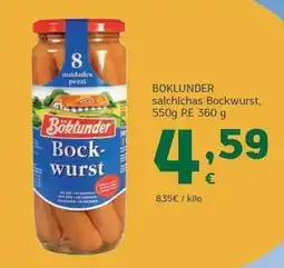 HiperDino Boklunder - salchichas bockwurst oferta