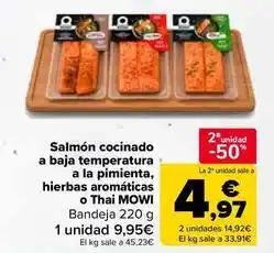 Carrefour Market Thai - salmón cocinado a baja oferta