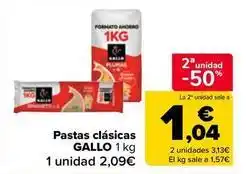 Carrefour Market Gallo - pastas clasicas oferta