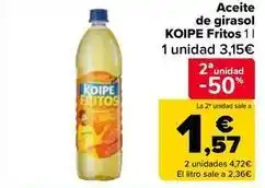 Carrefour Market Koipe - aceite de girasol fritos oferta