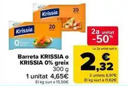 Carrefour Market Krissia - barreta o 0% greix oferta