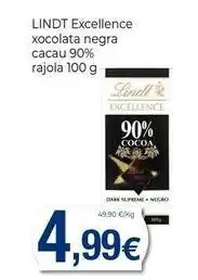 Keisy Lindt - excellence xocolata negra cacau 90% oferta