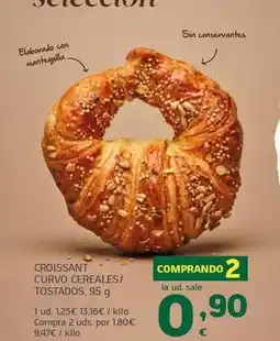 HiperDino Croissant curvo cereales/ tostados oferta