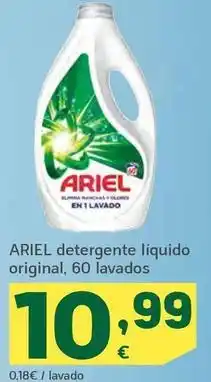 HiperDino Ariel - detergente líquido original oferta