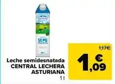 Carrefour Market Central lechera asturiana - leche semidesnatada oferta