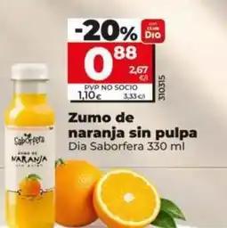 Dia Dia saborfera - zumo de naranja sin pulpa oferta