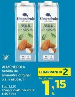 HiperDino Almendrola - bebida de almendra original oferta