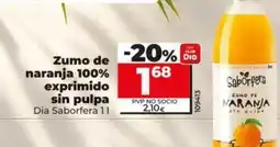 Dia Dia saborfera - zumo de naranja 100% exprimido sin pulpa oferta