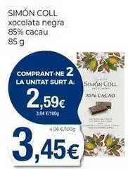 Keisy Xocolata negra 85% cacau oferta