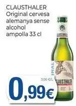 Keisy Clausthaler - original cervesa alemanya sense alcohol ampolla oferta
