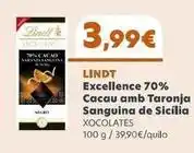 Keisy Lindt - excellence 70% cacau amb taronja sanguina de sicilia oferta