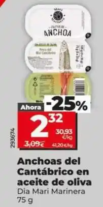 Dia Dia mari marinera - anchoas del cantábrico en aceite de oliva oferta