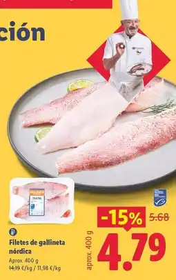 Lidl Filetes de gallineta nordica oferta