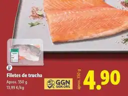 Lidl Filetes de trucha oferta