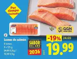 Lidl Lomos de salmon oferta