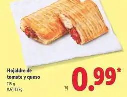 Lidl Hojaldre de tomate y queso oferta
