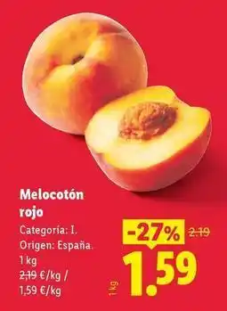 Lidl Melocoton rojo oferta