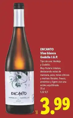 Lidl Vino blanco godello i.g.p oferta