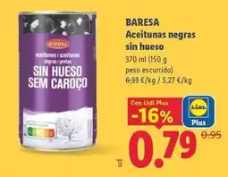 Lidl Baresa - aceitunas negras sin hueso oferta