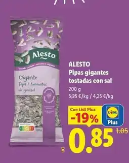 Lidl Alesto - pipas gigantes tostadas con sal oferta