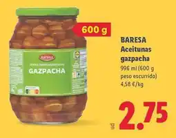 Lidl Baresa - aceitunas gazpacha oferta