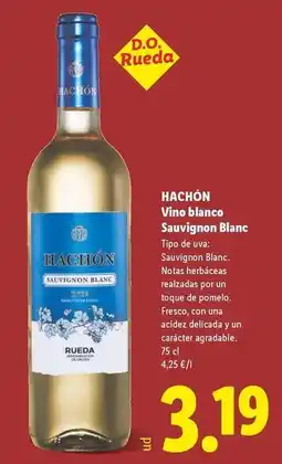 Lidl Hachon - vino blanco sauvignon blanc oferta
