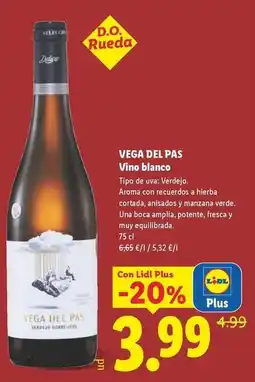 Lidl Vega pas - vino blanco oferta