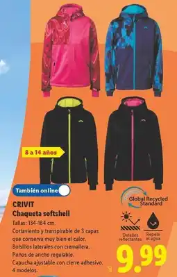 Lidl Crivit - chaqueta softshell oferta