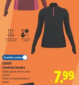 Lidl Crivit - camiseta tecnica oferta