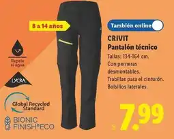 Lidl Crivit - pantalon tecnico oferta