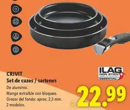 Lidl Crivit - set de cazos / sartenes oferta