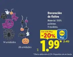 Lidl Decoracion de fieltro oferta