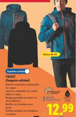Lidl Crivit - chaqueta softshell oferta