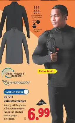 Lidl Crivit - camiseta térmica oferta