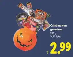 Lidl Fini - calabaza con golosinas oferta