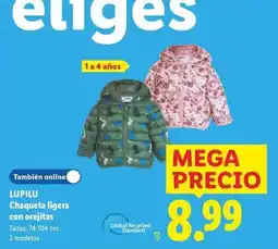 Lidl Lupilu - chaqueta ligera con orejitas oferta