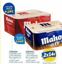 Cash Ecofamilia Mahou - cerveza 5 estrellas oferta