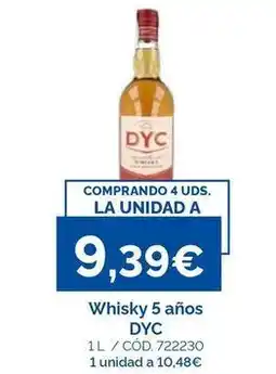 Dialsur Cash & Carry Dyc - whisky 5 anos oferta