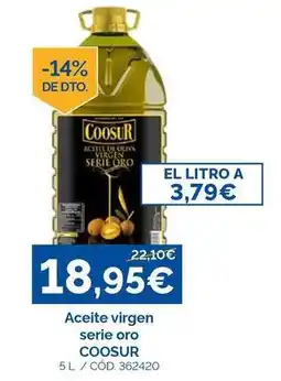 Dialsur Cash & Carry Coosur - aceite virgen serie oro oferta