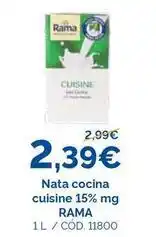 Dialsur Cash & Carry Rama corta - nata cocina cuisine 15% mg oferta
