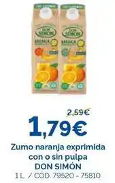 Dialsur Cash & Carry Don simón - zumo naranja exprimida con o sin pulpa oferta
