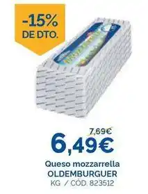 Dialsur Cash & Carry Oldenburger - queso mozzarrella oferta