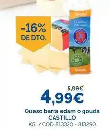 Dialsur Cash & Carry Castillo - queso barra edam o gouda oferta