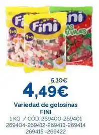 Dialsur Cash & Carry Fini - variedad de golosinas oferta
