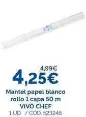 Dialsur Cash & Carry Vivó - mantel papel blanco rollo 1 capa oferta