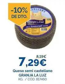Dialsur Cash & Carry Granja la luz - queso semi castellano oferta