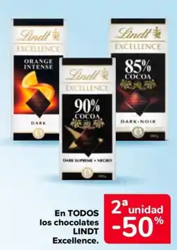 Carrefour Market Lindt Excellence en todos los chocolates oferta